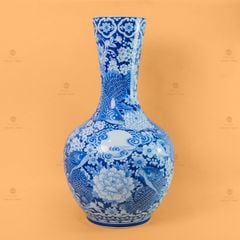 Tỏi Bình Cửu Ngư Chầu Nguyệt Lam Ngọc Bình An