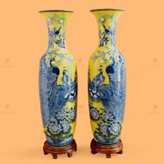 Lộc Bình 1M4 Men Vàng Công Đào